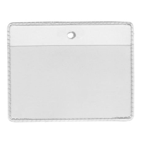 Porte-carte souple transparent avec perforation ronde