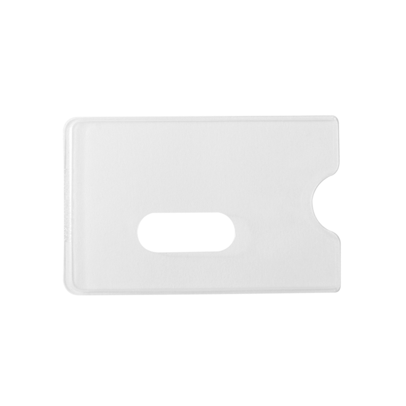 Porte Badge Rigide Etui Carte Identification Pass Double Face Semi  Transparent