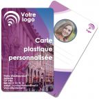 Carte plastique personnalisée format portrait recto verso