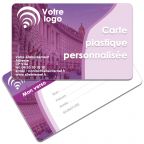 Carte plastique personnalisée format paysage recto verso