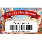 Impression de carte d’accès par d’attraction