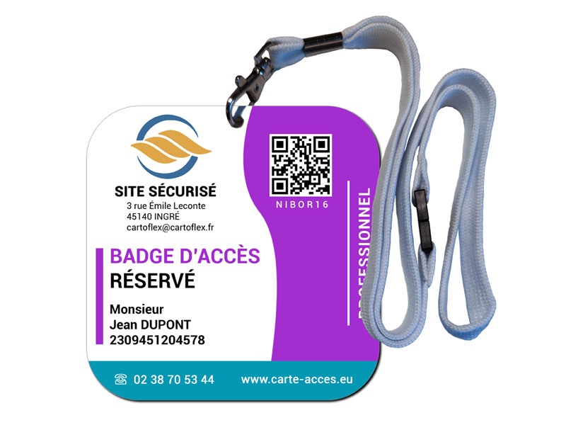 Fabrication de badge d'accès personnalisé