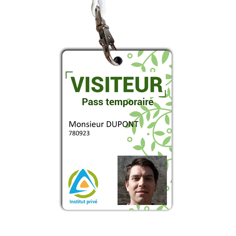 Fabrication de badge visiteur personnalisé