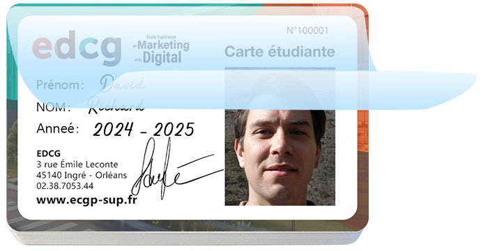 Carte personnalisée au Recto