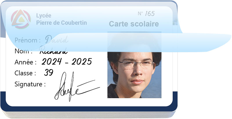 Carte personnalisée au Recto